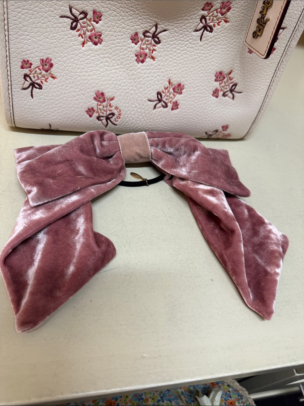Coach floral leather satchel - Picture 12 of 12